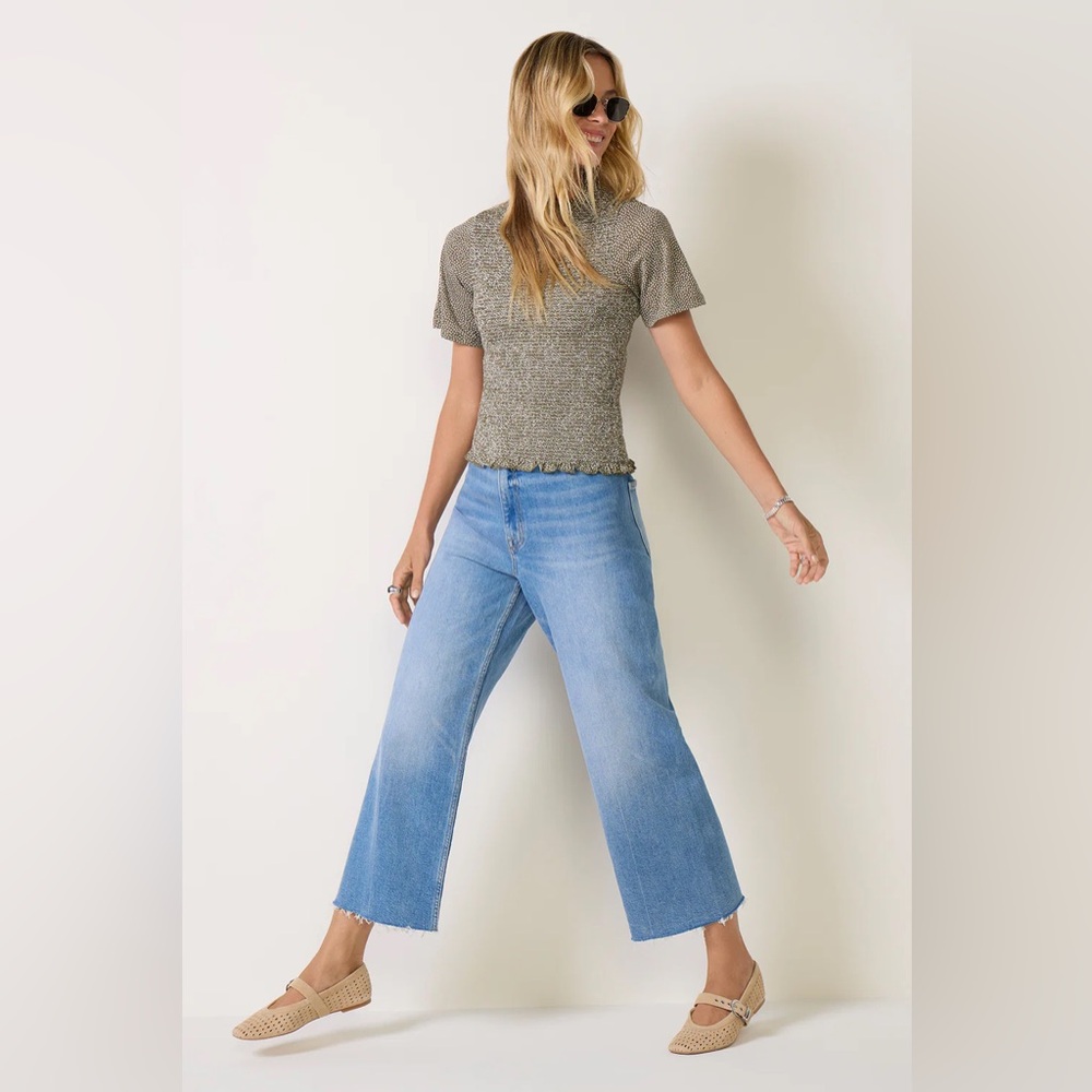 Nation LTD Olive Green Short Sleeve Knit Top - Picture 5 of 10